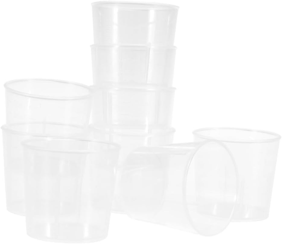 30ml Plastic Measuring Cups 20 Pack Graduated Liquid Measuring Cups for Kitchen Baking and Liquid Measurement