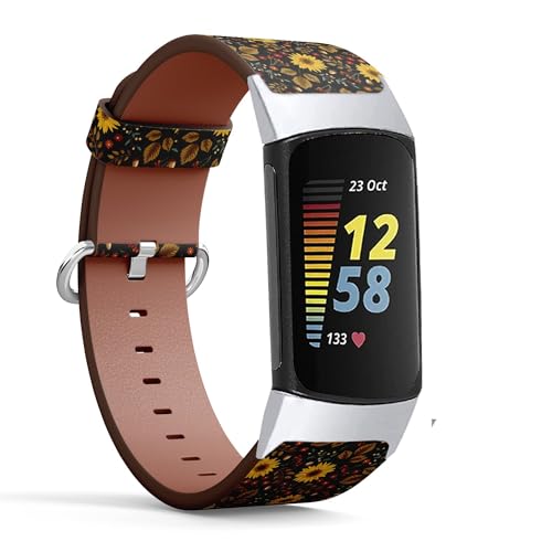 Bracelet Fitbit Charge 6 en cuir végétal sans fixations complexes noir - 2