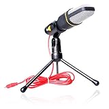 VIMVIP® Professional Condenser Skype Audio Sound Podcast Microphone Mic PC Laptop Karaoke Studio with Stand Shock Mount for Laptop PC Computer