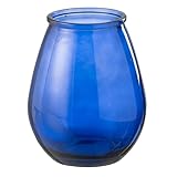 Dimensions : D. 19 x H. 23 cm Vase Déco en Verre Stripe 23cm Bleu