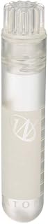 Wheaton W985912 Polypropylene 3mL CryoElite Cryogenic Round Bottom Vial, with Writing Patch and Internal Threaded Natural Cap (Case of 500)