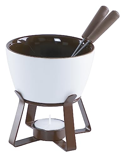 Conjunto Fondue Binche 5 Peças Cerâmica Carne Chocolate