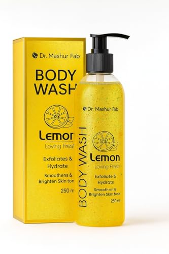 Image of MASHUR FAB Body Wash - Exfoliating & Hydrating Formula | Brightens Skin Tone | 250ml Multiple Fragrance (1, Yyellow)