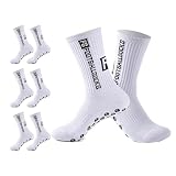 4 Paare Fußball Socken, Sportsocken 39-46, grip socken fussball, Männer und Frauen allgemein, rutschfestes antibakterielles Design, Geeignet für Laufen, Fußball, Radfahren und andere Sportarten