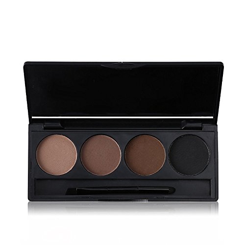 Tanali 3 Color Eyebrow Powder Makeup Palette Kit with Mirror Eyebrow Brush Set (4 Color)