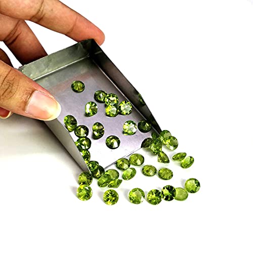 Péridot naturel 4mm qualité AAA pour création de bijoux d'exception - 2