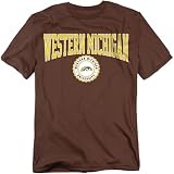 LOGOVISION Western Michigan University Collegiate Seal Unisex Adult T Shirt, Coffee, X-Large