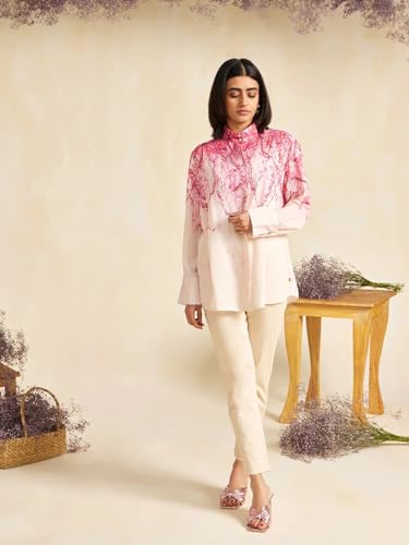 Image of NAINVISH Regular Fit Shirt for Women | Shirt for Women Stylish Shirts for Women Office Wear | Cotton Blend Shirts for Women