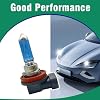 Pack of 2 Car Fog Lights, H11 12V 100W Halogen Lights, Ultra White Light Bulbs, Super Bright High Beam Low Beam Bulbs, Bulbs Conversion Kit, Fit for Most Cars (White #H11)