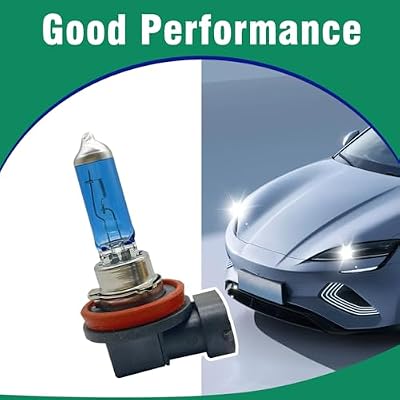 Pack of 2 Car Fog Lights, H11 12V 100W Halogen Lights, Ultra White Light Bulbs, Super Bright High Beam Low Beam Bulbs, Bulbs Conversion Kit, Fit for Most Cars (White #H11)