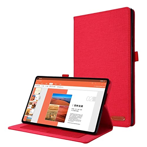 Étui de protection à rabat Oppo Realme Pad 10.4 finition épurée et design ajusté rouge mat