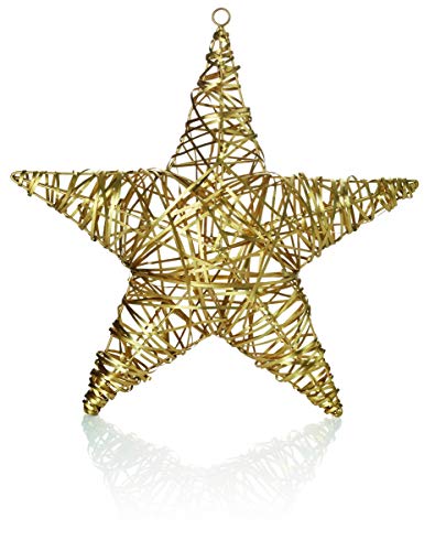 Philippi 272004 Christo - Stern - Weihnachtsstern - Weihnachtsdeko - S - Gold - Stahl - handvergoldet - Ø 15 cm