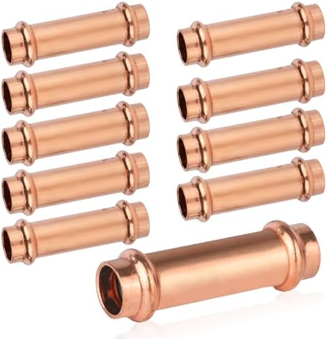 (Pack of 10) EFIELD 1/2" x 1/2" Copper Press Fit Extended Couplin...