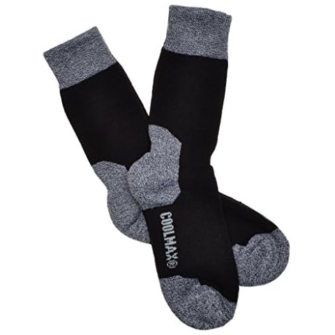 2 Pairs of Wool Coolmax Walking socks Ladies/ Medium 4-7 Black Cover