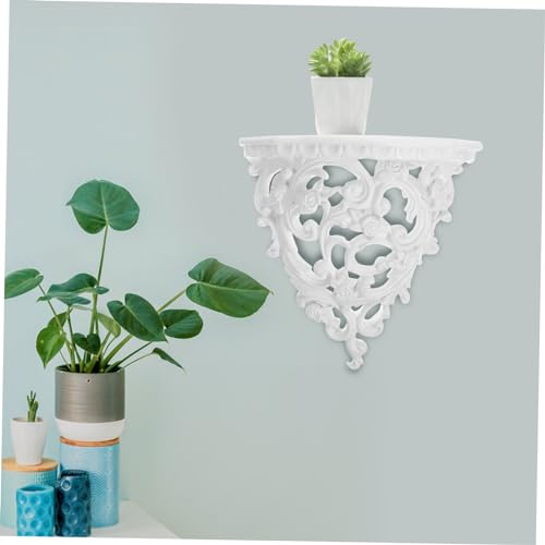 Étagère murale suspendue en résine blanche au style moderne chic