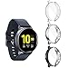 Suoman 3-Pack for Samsung Galaxy Active 2 40mm Case, All-Around Protective TPU Bumper Cover Screen Protector Case for Samsung Galaxy Active2 40mm,(Not Fit for 44mm) - Clear+Silver+Black