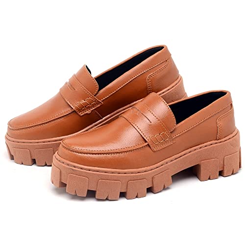 Sapato Mocassim Feminino DUBUY 1404FG Tamanho:33;cor:Marrom;gênero:Feminino