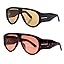 2pcs Brown+red