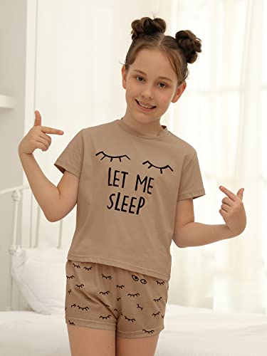 Image of Kingdenergy Girls Summer Cute Print Shorts Set T-Shirt and Short Pant 2 Piece Outfits Clothing Sets
