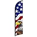 Infinity Republic - USA Eagle Windless Full Sleeve Banner Swooper Flag - Perfect for Businesses, Dealerships, Events, Stores, etc!