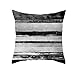 Daesar Cojines,Funda Cojin Sin Relleno,Patrón de Rayas Funda Cojines de 45x45 Gris Negro