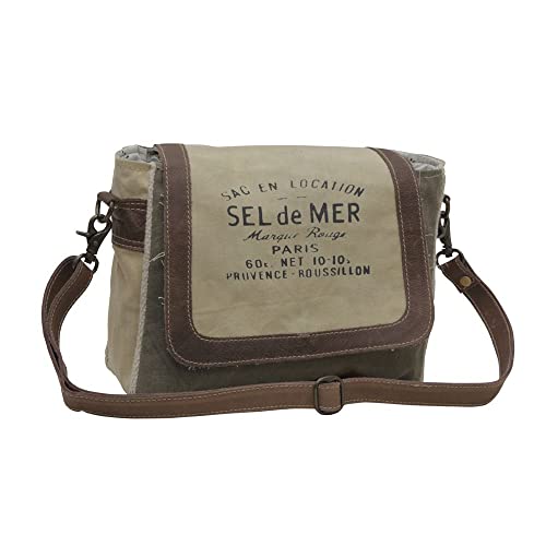 Myra Bag Western Leather Shoulder Bag for Women - Upcycled Canvas Crossbody Scandanavian Soft2