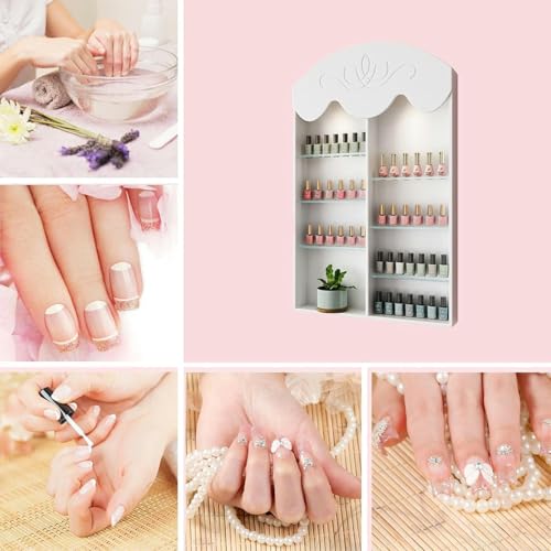 Vitrina de pared para esmaltes: adiós al desorden en peluquerías 4