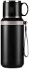 Stainless Steel Cup,Leakproof Flask with Lid and Handle,Insulated Water Cup for Travel,Cycling,Office and Sports (Black)