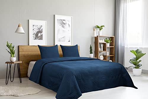 Couverture microfibre légère Cobalt Oasis, boutis thermorégulateur