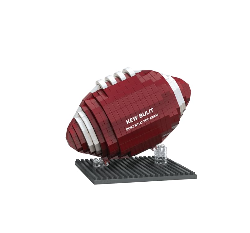 alltogetho American Football 3D Block Kit - Micro Mini Bricks Sports Memorabilia Trophy, Game Room Man Cave Desk Decor, Cool Birthday Gift for Men Boyfriend Fans