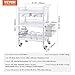 VEVOR Medical Mobile Trolley Cart with 2 Drawers & 3 Trash Cans, 3 Tiers Beauty Salon Rolling Trolley with 4 Silent Wheels & 2 Dirts Bucket & Bowl, Medical Utility Cart for Hospital Dental Clinic Lab