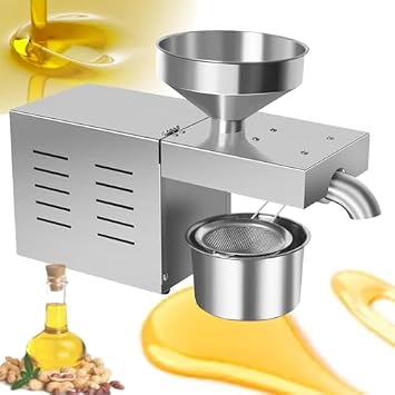 Automatic Stainless Steel Oil Press Machine for Cold and Hot Extraction - Perfect for Flax, Peanut, Sesame, Avocado, Coconut, and Sunflower Seeds