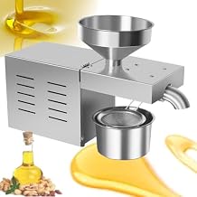 Automatic Stainless Steel Oil Press Machine for Cold and Hot Extraction - Perfect for Flax, Peanut, Sesame, Avocado, Coconut, and Sunflower Seeds