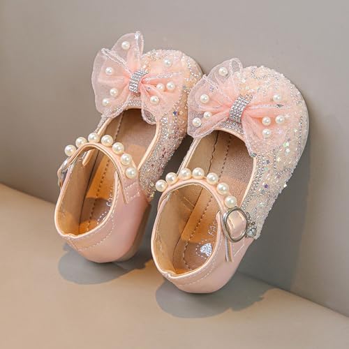 IWIHMIV Toddler Girls Dress Shoes Ballet Wedding Party Princess Mary Jane Soft Bottom Non Slip Flat Shoes for Girls4