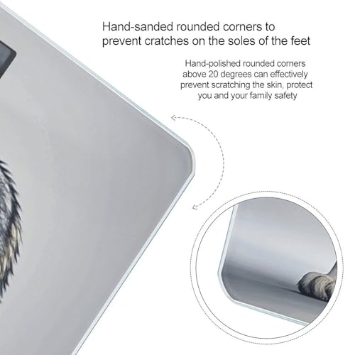 Báscula Digital de Baño Cute Wolf con Pantalla LCD miniatura 4