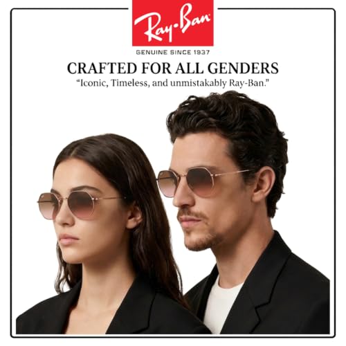 Image of Ray-Ban RB3565 JACK Square-Round Shaped Sunglasses for Men & Women with Official RAYBAN Eyewear Kit