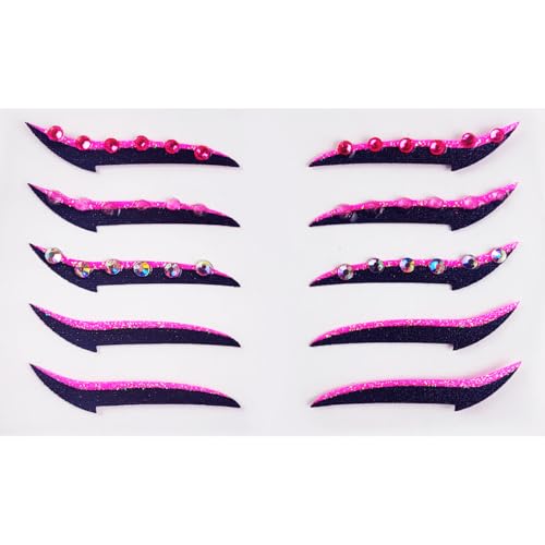 Eyeliner Sticker, 5 pares de stickers brillantes para ojos miniatura 2