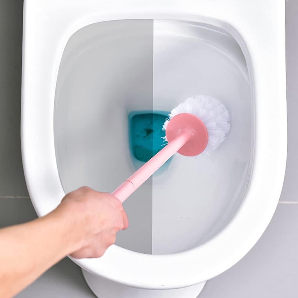 Toilet Brush and Holder 360° No Dead Angle Household Bathroom Set Handle Wall-Mounted Deep Cleaning Every Corn