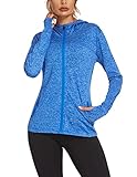 Onbay Damen Laufjacke Sportjacke Atmungsaktive Langarm Yoga Fitness Shirt Langarm Sportjacke Mit Reißverschluss Trainingsjacke