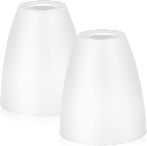 Miniatura 9 de DOITOOL Pantalla pequeña de plástico para bombillas E14 de 3.93 x 4.52 pulgadas, pantalla de repuesto esmerilada para lámparas de mesa, iluminación