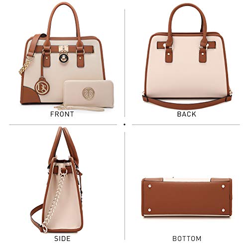 Dasein Women Handbags Top Handle Satchel Purse Shoulder Bag Hobo Bag Work Bag Set 2pcs - Image 4
