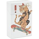 タバコケース 和風 スノーボード 猫 シガレットケース タバコボックス たばこケース 煙草ケース 煙草入れ 煙草保護 20本収納 手巻きタバコケース タバコカバー 軽量 頑丈 破損防止 防水 防湿 持ち運び便利 男女兼用