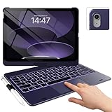 typecase Touch Keyboard Case for iPad 10th & 11th Generation (10.9' 2022 & 11' 2025, A16) – 360° Rotatable, Multi-Touch Trackpad, RGB Backlit, Pencil Holder, Slim & Lightweight – Midnight Amethyst