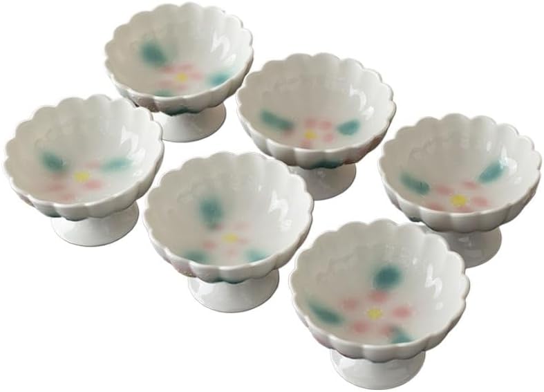 Ceramic Hand Painted High Legged Fruit Snack Plate of Dried Fruits for Afternoon Tea Snacks