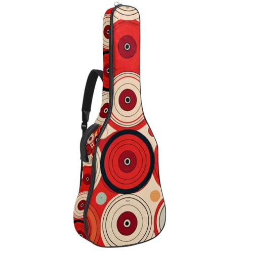 Sac pour guitare contre chocs et pluie étui rembourré éponge rouge
