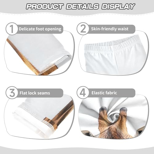 Giraffe Wildlife Animal Girls Casual Leggings for Kids Printed Long Pant Bottoms Stretch and Soft3