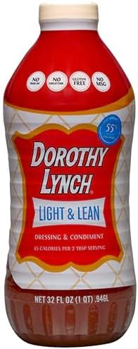 Dorothy Lynch Salad Dressing | Sweet & Spicy | Thick & Creamy | Salads, Dips, Sauces, & Marinades | French Style Condiment | Tangy | Gluten Free | No Trans Fat | USA Made (Light & Lean, 32 oz (1 Pack))