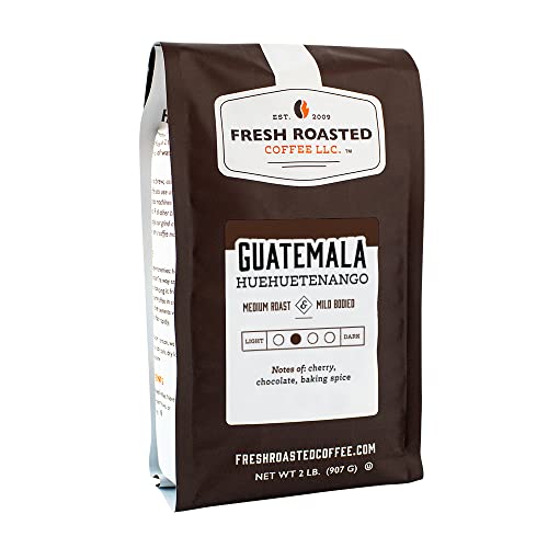 Fresh Roasted Coffee, Guatemalan Huehuetenango, 2 Lb (32 Oz), Medium Roast, Kosher, Whole Bean #TOP1