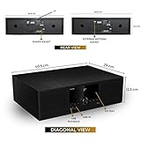 Roxel Noir All-In-One Micro Hi-Fi System and DAB Radio, Compact, CD Player with FM and DAB+ Digital Radio, Wireless BT, USB, MP3, AUX in, Stereo speakers, Remote Control Included - Image 4