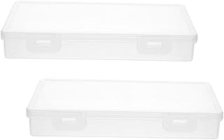 EXQUIMEUBLE Caixa De 2 Unidades Recipiente De Plástico Para Queijo Recipiente De Creme Creme De Queijo Deli Protetor De Carne Recipiente De Queijo Fatiado Geladeira Suporte De Queijo